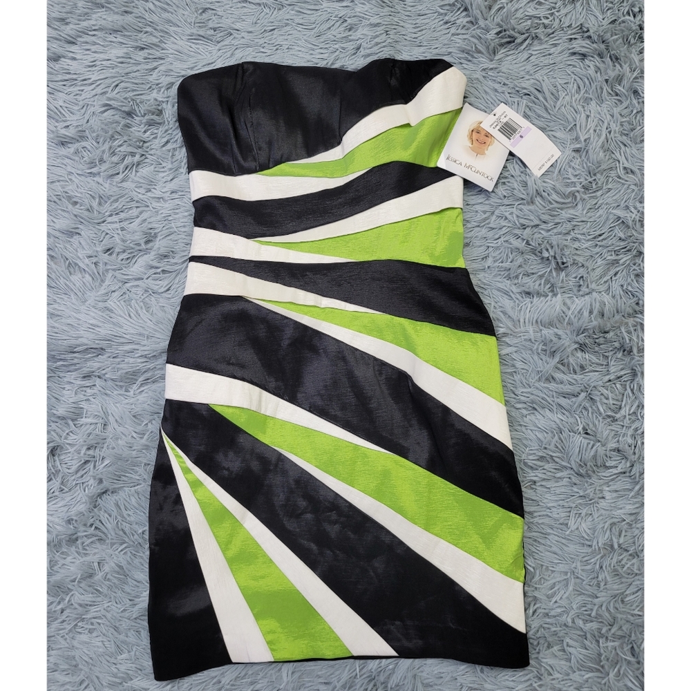 Jessica MCCLINTOCK  mini dress tricolore size 6